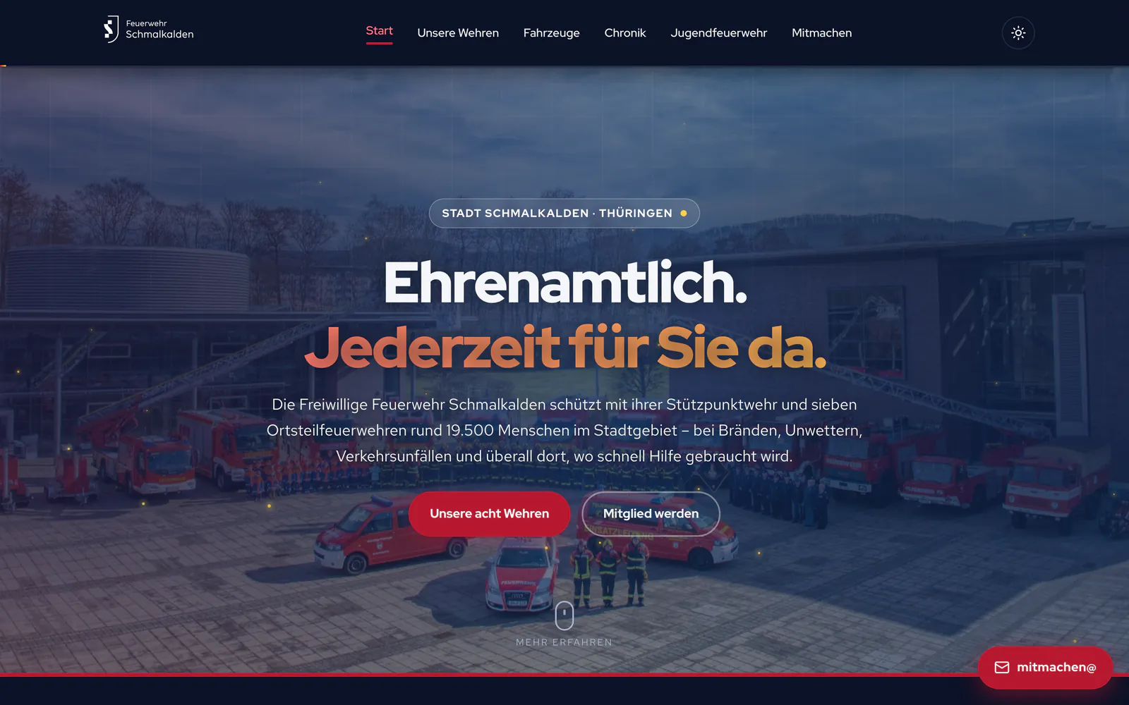 Screenshot: Freiwillige Feuerwehr Schmalkalden