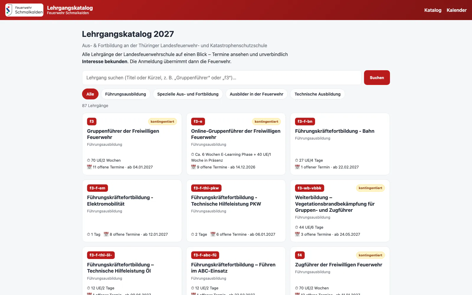 Startseite von Freiwillige Feuerwehr Schmalkalden