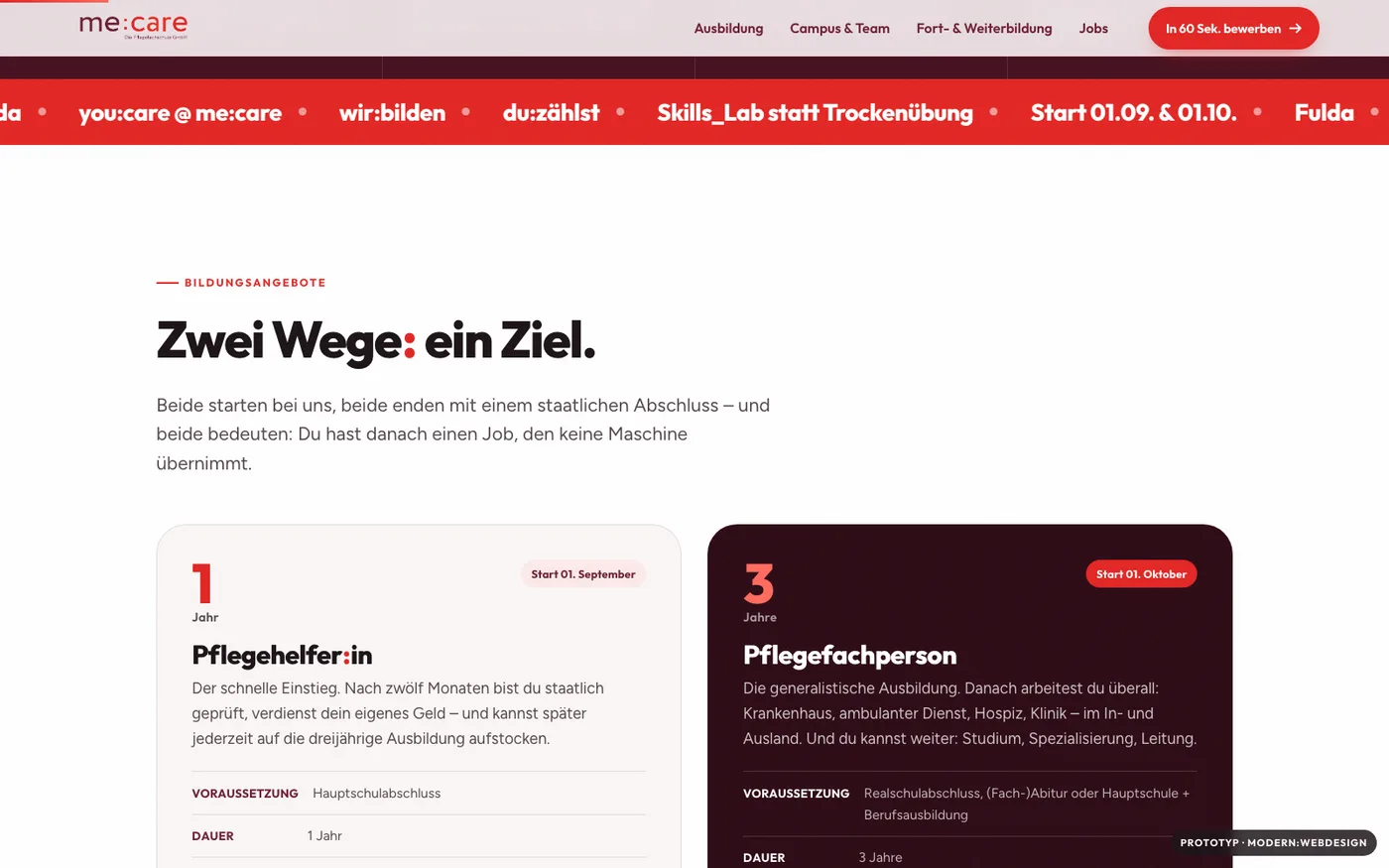 Motiv 2 aus dem Auftritt von me:care – Die Pflegefachschule, Fulda