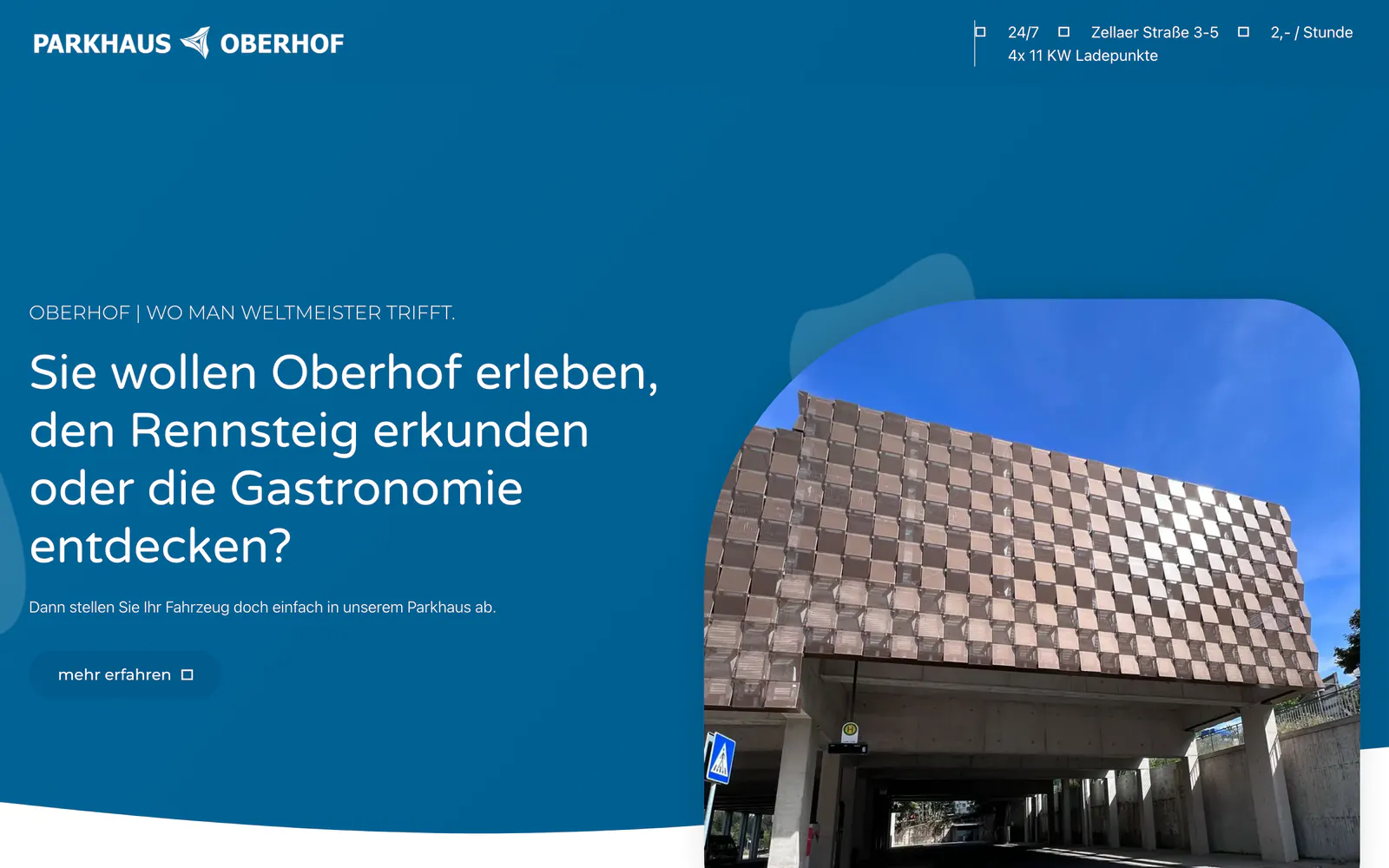 Startseite von Parkhaus Oberhof